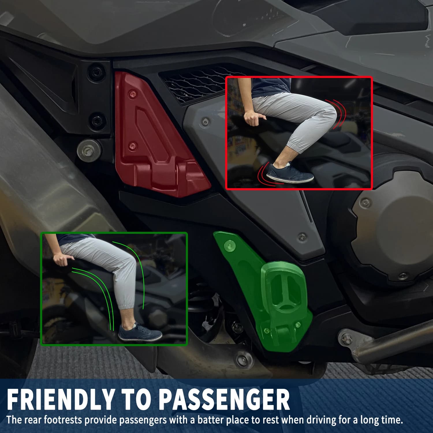 Per Honda X-ADV750 xadv 750 2021-2024 Pedane Posteriori Moto Poggiapiedi Passeggero