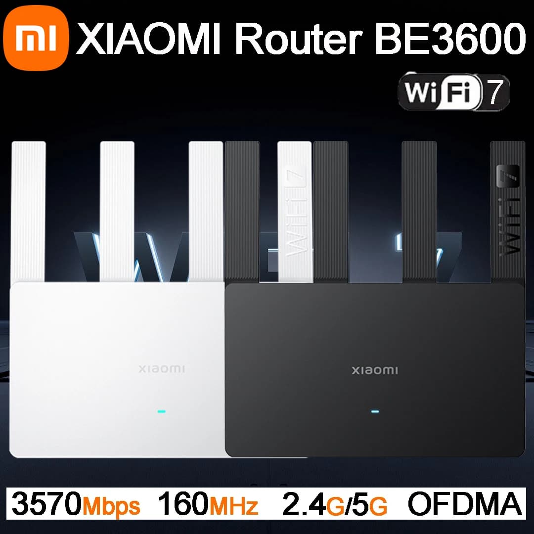 Router Xiaomi BE3600 WiFi 7 3570Mbps 160MHz 2.4G/5G Dual WAN LAN Gaming Accelerazione Mesh Ripetitore di rete Extender