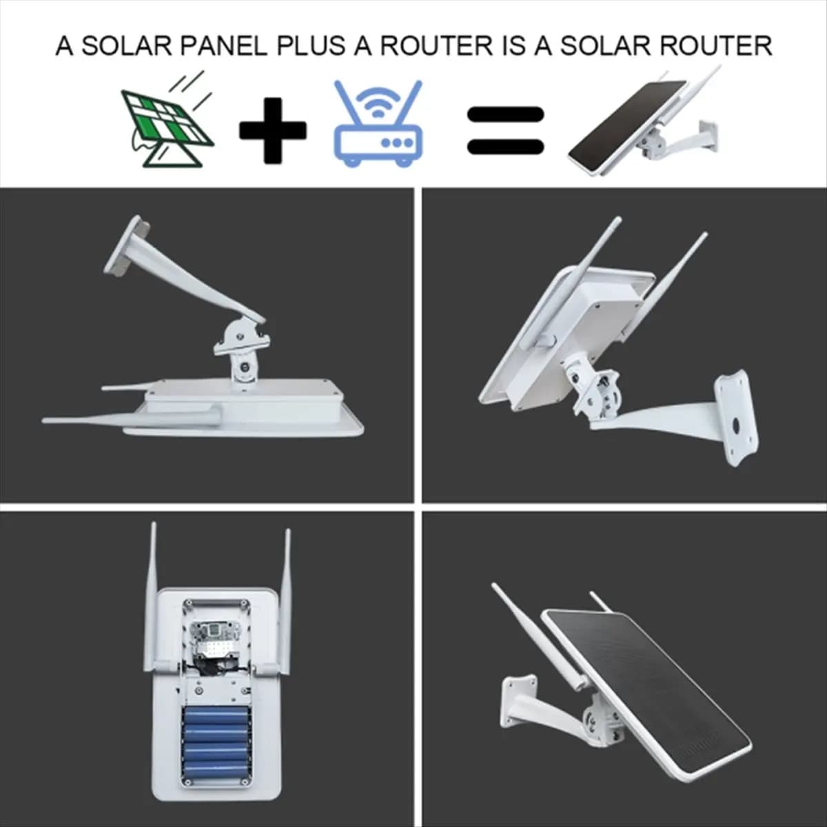 Squisito router solare 4G da 6 W, ripetitore WiFi, router 4G ad energia solare, una macchina, impermeabile IP66
