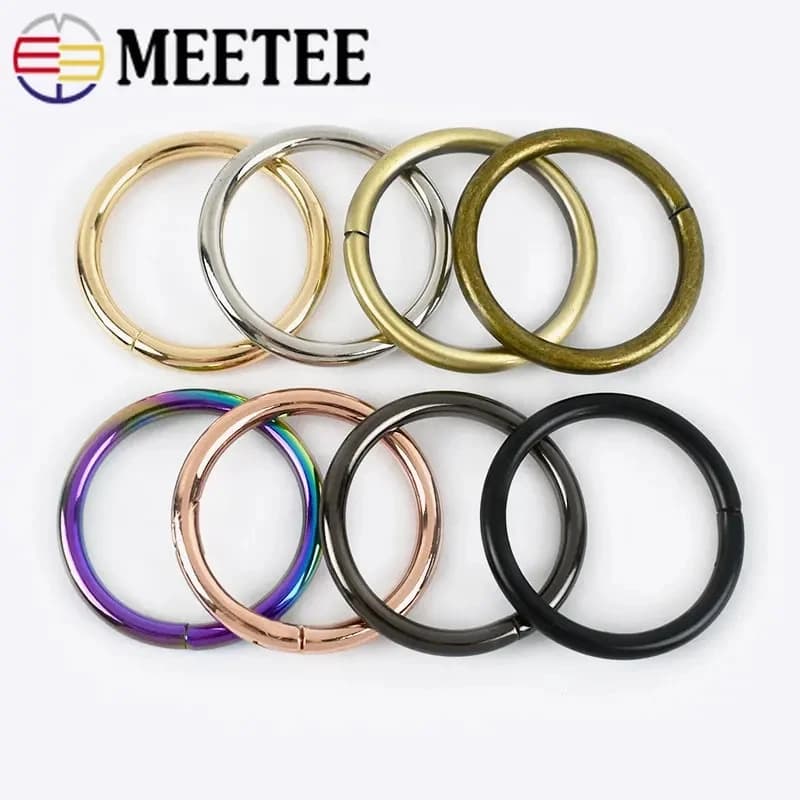 10/20 Pezzi Anelli Metallici da 13-50mm per Cinghie Borse, Collari per Cani, Anelli a O, Chiusure, Fibbie per Cinture, Ganci per Catene, Accessori Fai-da-Te