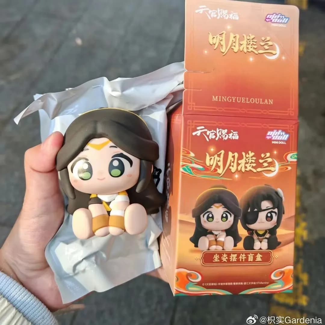 Genuino Anime Tian Guan Ci Fu Ming yue Lou lan Serie Cieca Scatola Xie Lian Hua Cheng Figura di Plastica Morbida Ornamento Giocattolo Alla Moda Regalo