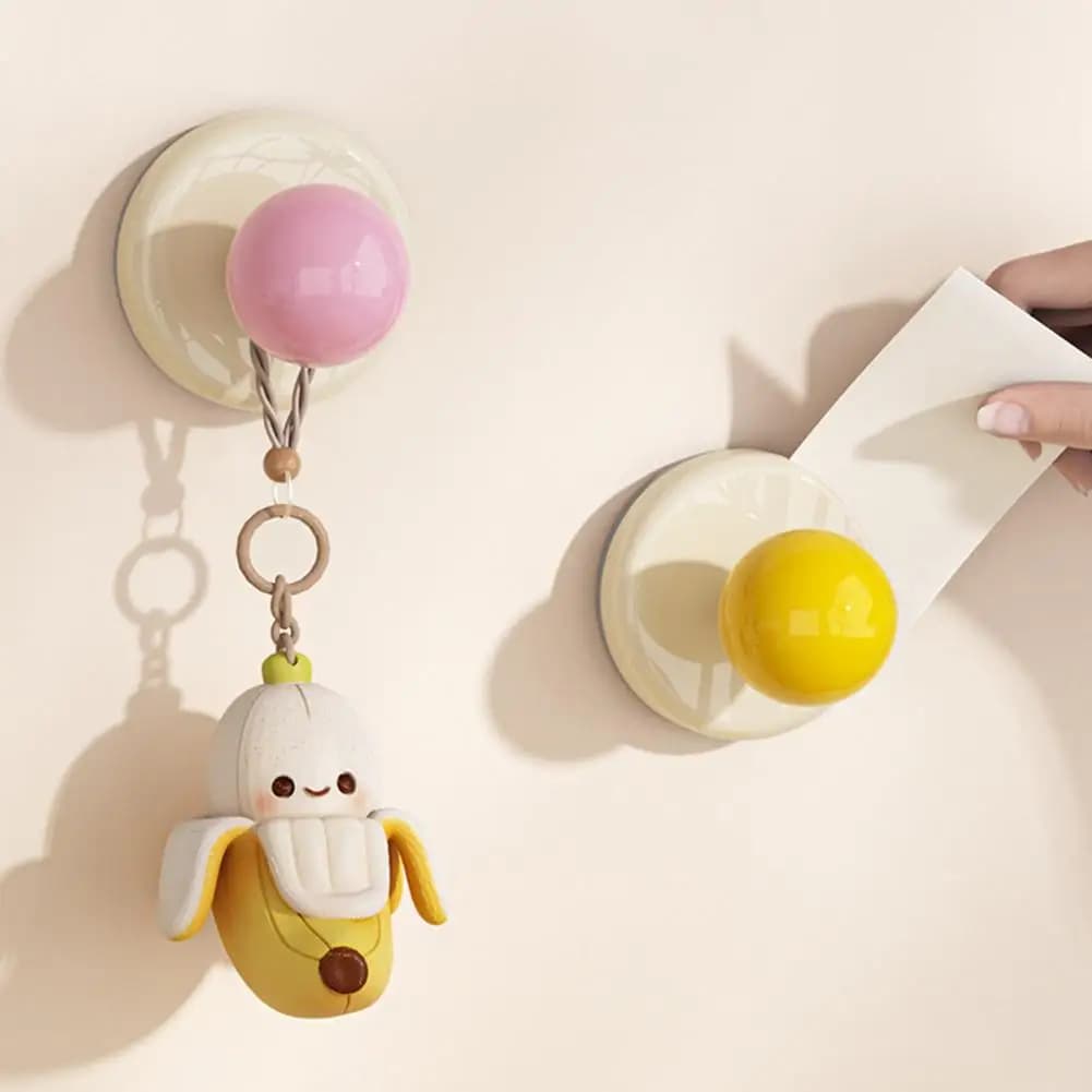 Maniglia per anta di armadio da cucina, ganci a ventosa senza foratura, installazione senza fori, gancio riutilizzabile, gancio a doppio uso per anta di armadio