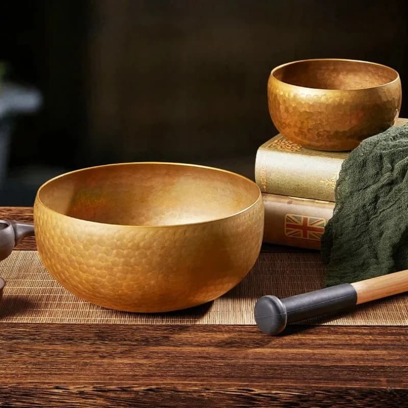 Tibetan Sound Bonsai Copper Bowl Himalaya Singing Bowl Healing Instrument Meditation Antique Decor Forged Copper CLEARANCE SALE