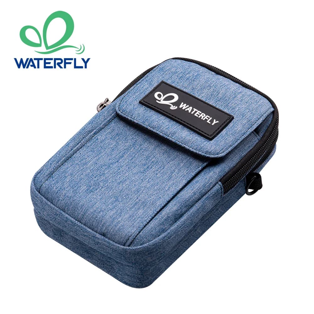 WATERFLY Mini borsa a tracolla a tracolla piccola borsa da cintura per uomo donna marsupio con tracolla regolabile borsa con moschettone