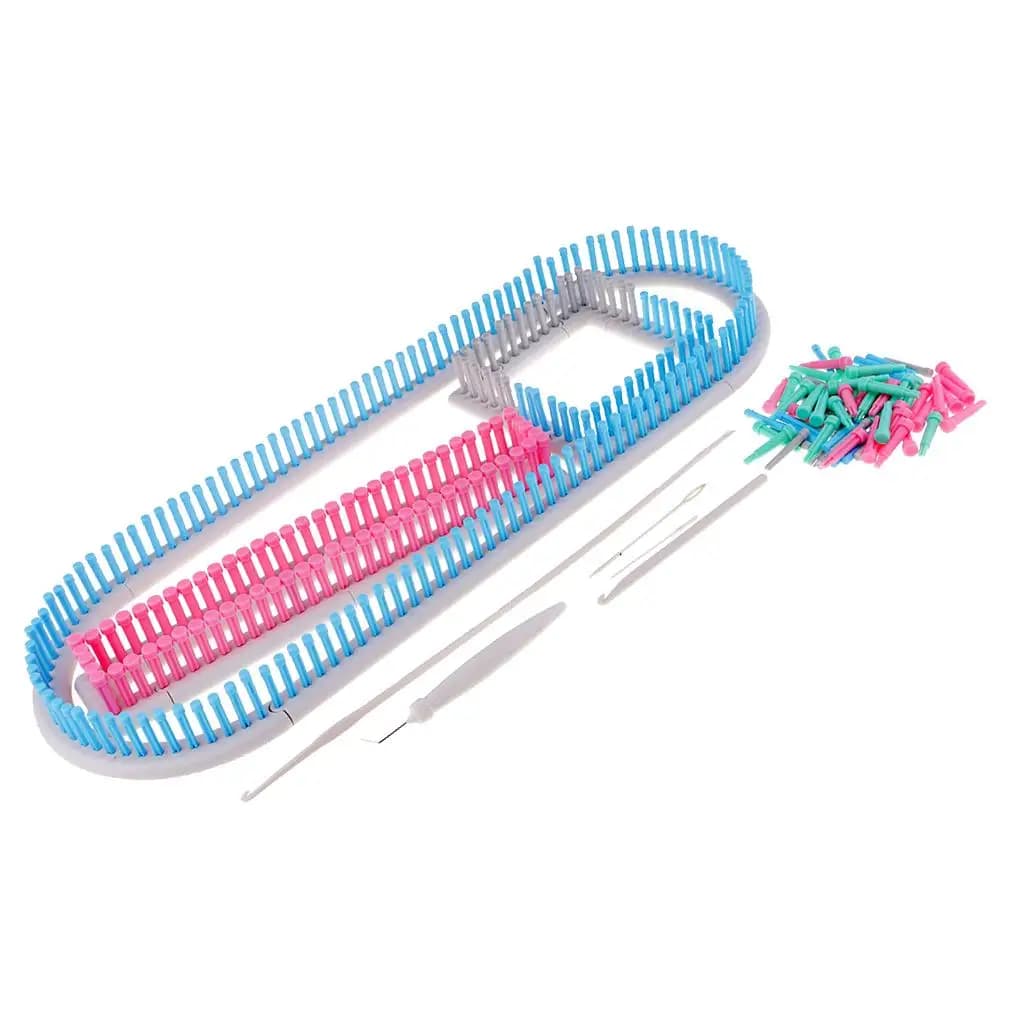 Plastic Knitting Loom Kit Spliced Shapes Complete Sewing Accessories for DIY Crafts Thread and Yarn Organizer