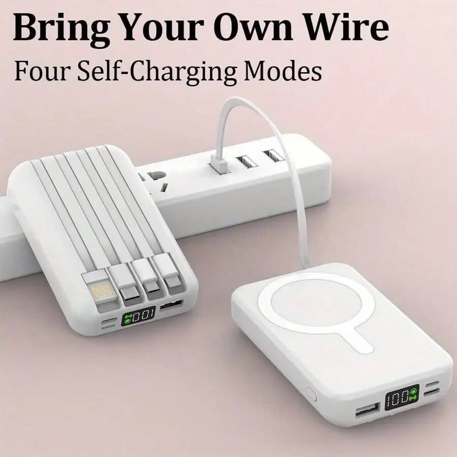Power Bank Magnetico con Display LED 10000mAh Ricarica Rapida Alimentatore Portatile