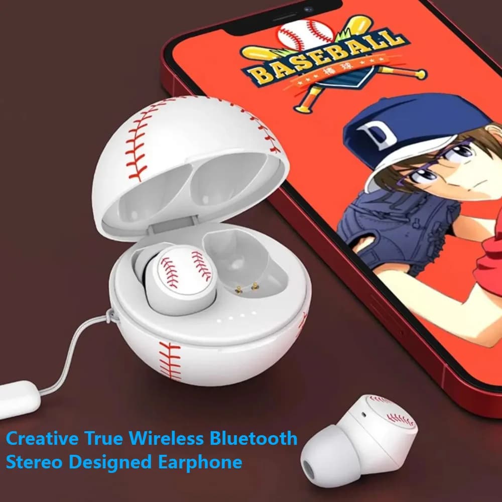 Bluetooth True Wireless Chargers Creative with Noise Cancellation, Ideal for Football, Basket and Baseball Fans