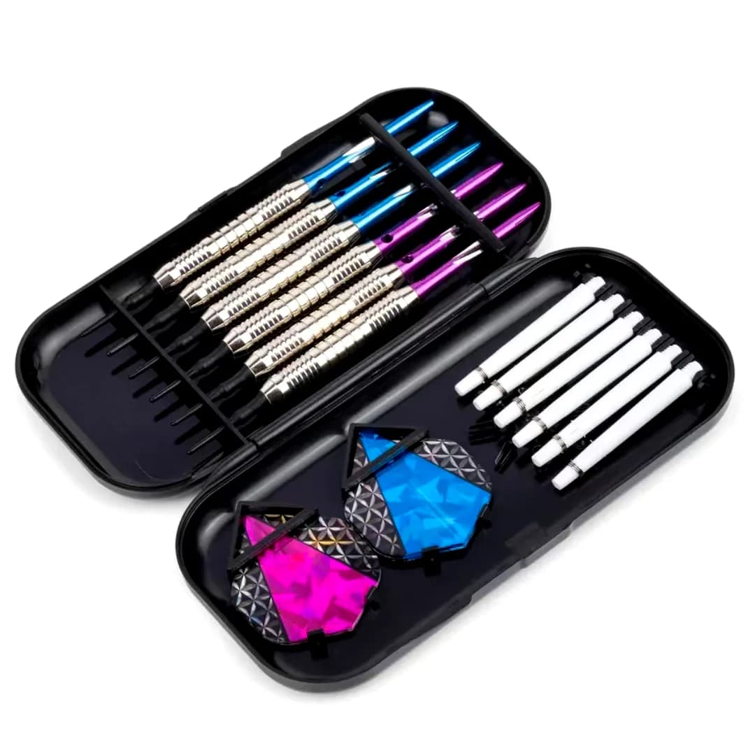 18g Professional Plastic Tip Darts with Dart Flights Shafts Replacement Accessories Storage Case for Electronic Dartboard