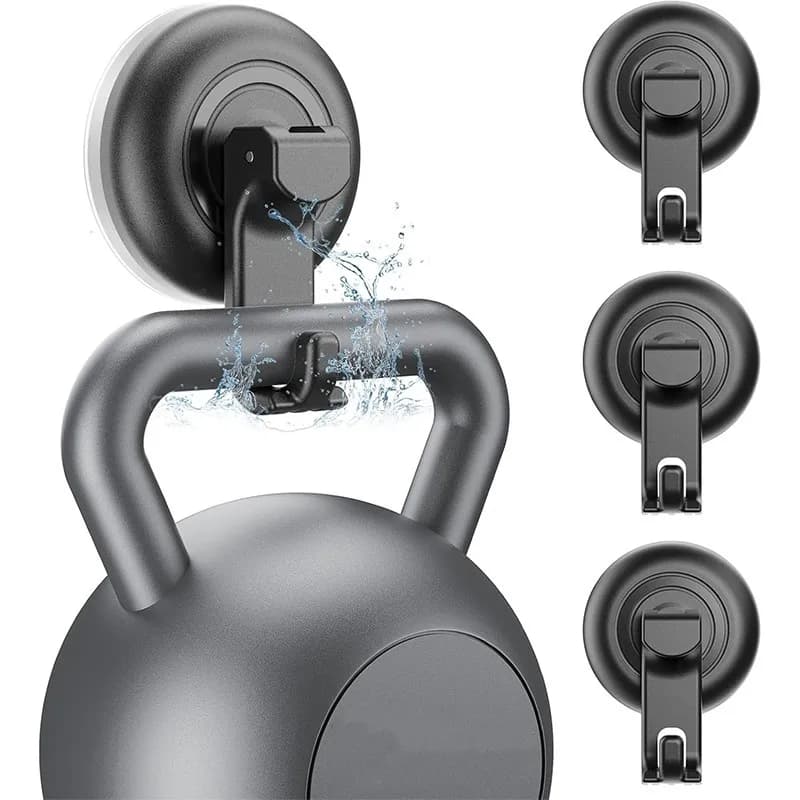 Gancio per ventosa sottovuoto da 4 pezzi Ganci per doccia sottovuoto resistenti Facile da installare Porta in vetro Forniture da cucina Gancio per asciugamani da bagno