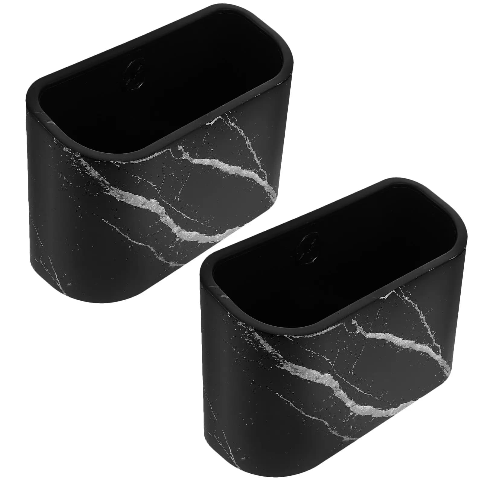 Mini cestino per la spazzatura da scrivania da 2 pezzi - Cestino per rifiuti da tavolo in plastica - Piccolo cestino per rifiuti da appoggio per l'organizzazione della scrivania