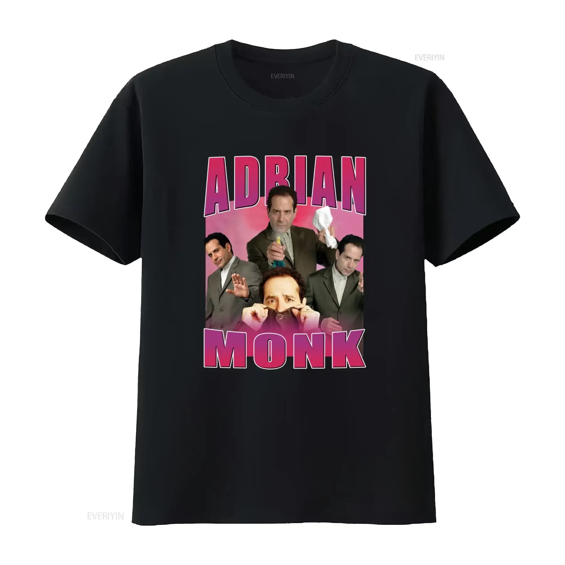 ADRIAN MONK Homage T Shirt It's A Jungle Out There Obsessive Compulsive Themed Curse Mom And Dad vintage Washed