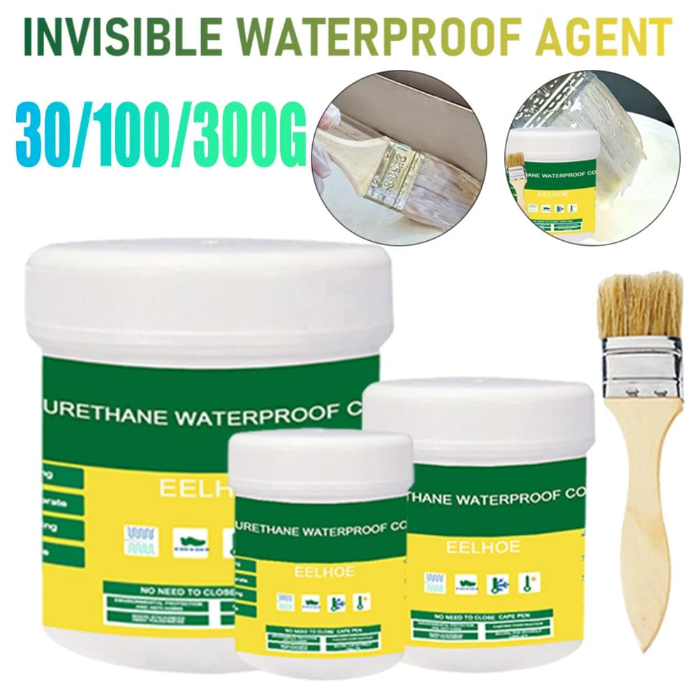 Rivestimento impermeabile Agente sigillante Toilette Colla anti-perdite Colla in poliuretano con spazzola 30/100/300g per tetto Bagno