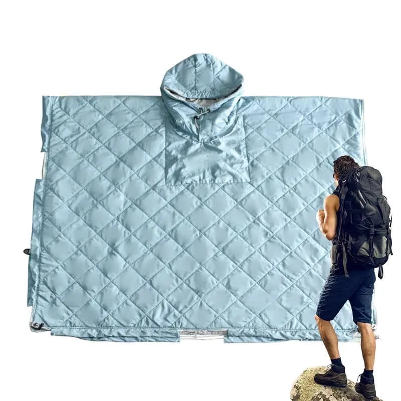 Camping sleeping bag Mantle Covered poncho Hooded hot camping blanket Portable water resistant sprocket winter poncho