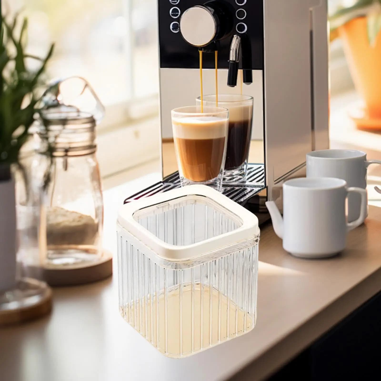 Desk Organizer Laundry Pod Holder Household Tea Bag Container for Laundry Room Bathroom Garage Coffee Bar Cabinet
