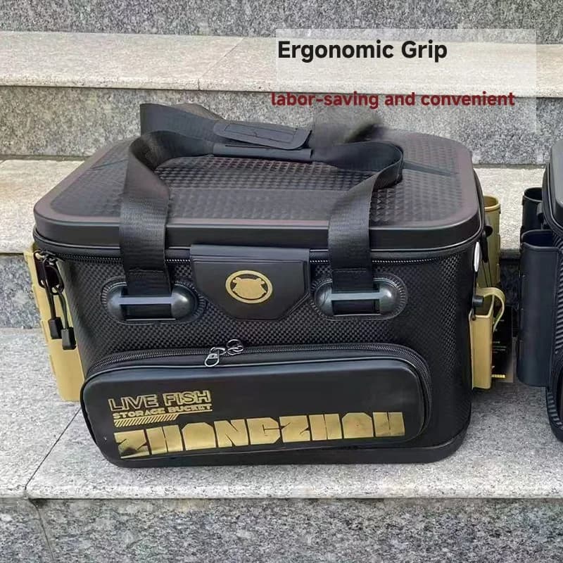 Portable Thickened EVA Fishing Barrel Live Fish Case Large Capacity Multifunctional Fishing Hook Stop Beads Box Outdoor Tackle