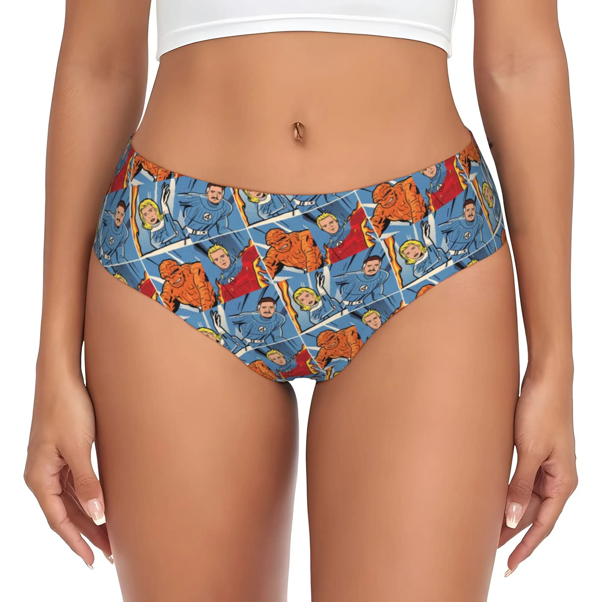 Slip da Donna Personalizzati F-Fantastic Four, Mutandine Elasticizzate