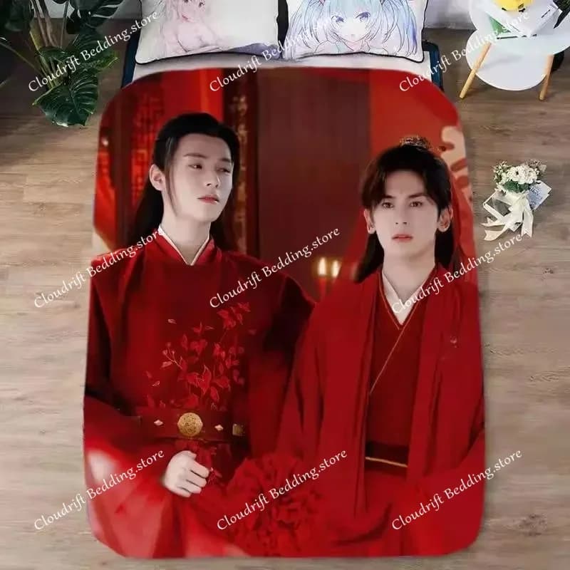 Word of Honor, Shan He Ling, Gong Jun, Zhang Zhehan, Zhou Zishu, Wen Kexing, Federa, Set di biancheria da letto con copripiumino, Singolo Doppio