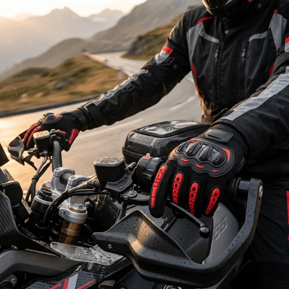 Wear-Resistant Motorcycle Riding Gloves Touchscreen Friendly Anti-Slip Hard Knuckle Gloves Hard Knuckle Protection