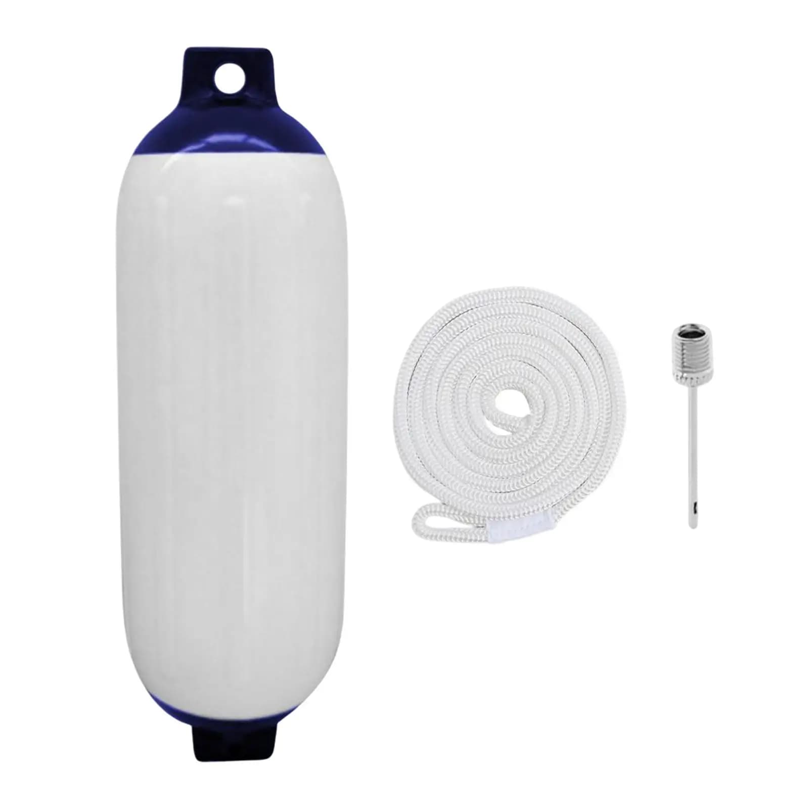 Boat Fender with Inflatable Pin and Rope Protector Dock Float Anchor Buoy Float for Yacht Sailboats Dock Pontoon Boat Fishing
