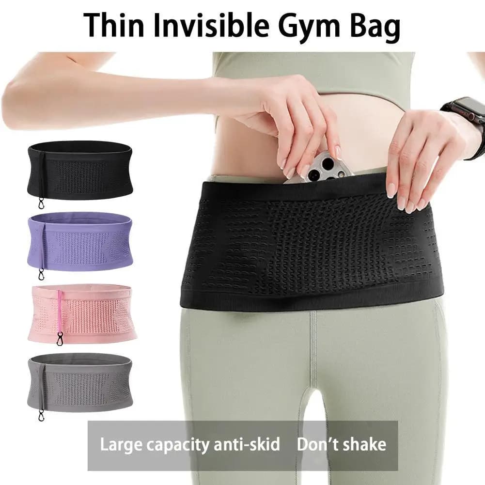 Unisex Running Waist Bag High Elasticity Cell Phone Belt Outdoor Fitness Marathon Nylon Material for Men and Women