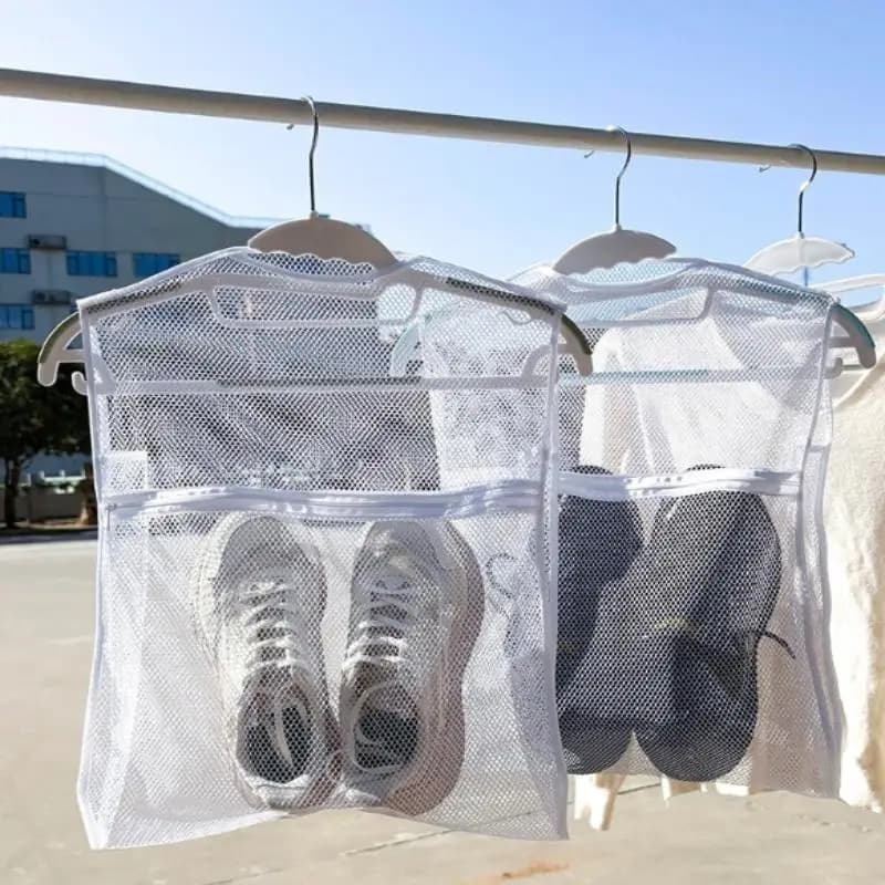 Mesh Shoe Bag Dresses for Gymnastics Shoes Bag for washing thick layered fabric Bag for shoes Clothing Bag for mesh to dry the air reusable