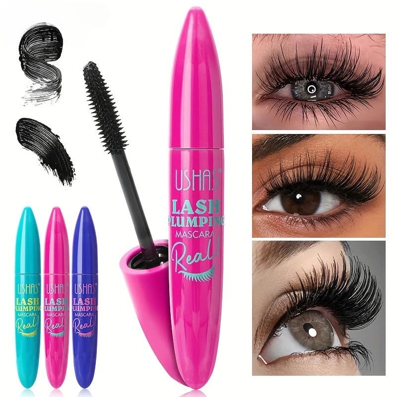Mascara in fibra 4D Volume impermeabile Allunga arricciatura Fibra liquida a prova di sbavature Tutto il giorno da indossare per ciglia naturali drammatiche Cosmetici