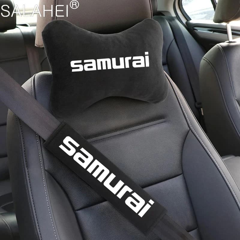 New Car Seat Belt Neck Pillow Cover Accessories For Suzuki Samurai Jimny Swift Grand Vitara Ignis Alto Baleno SX4 Celerio Ertiga