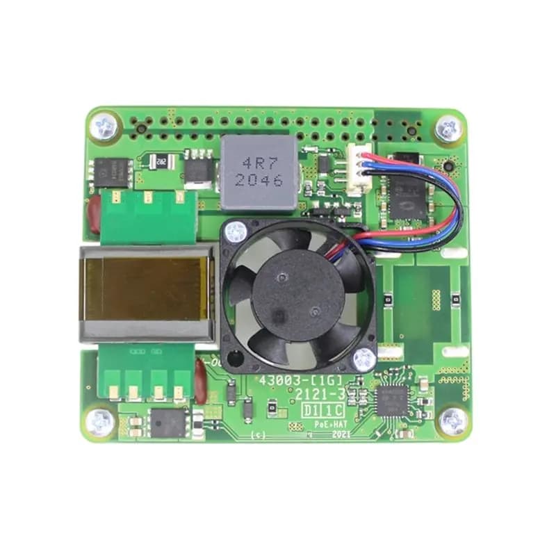 A97I-For Raspberry Pi Poe+ HAT Expansion Board For Raspberry Pi 4B/3B+ Poe+ HAT 802.3Af/At With Cooling Fan