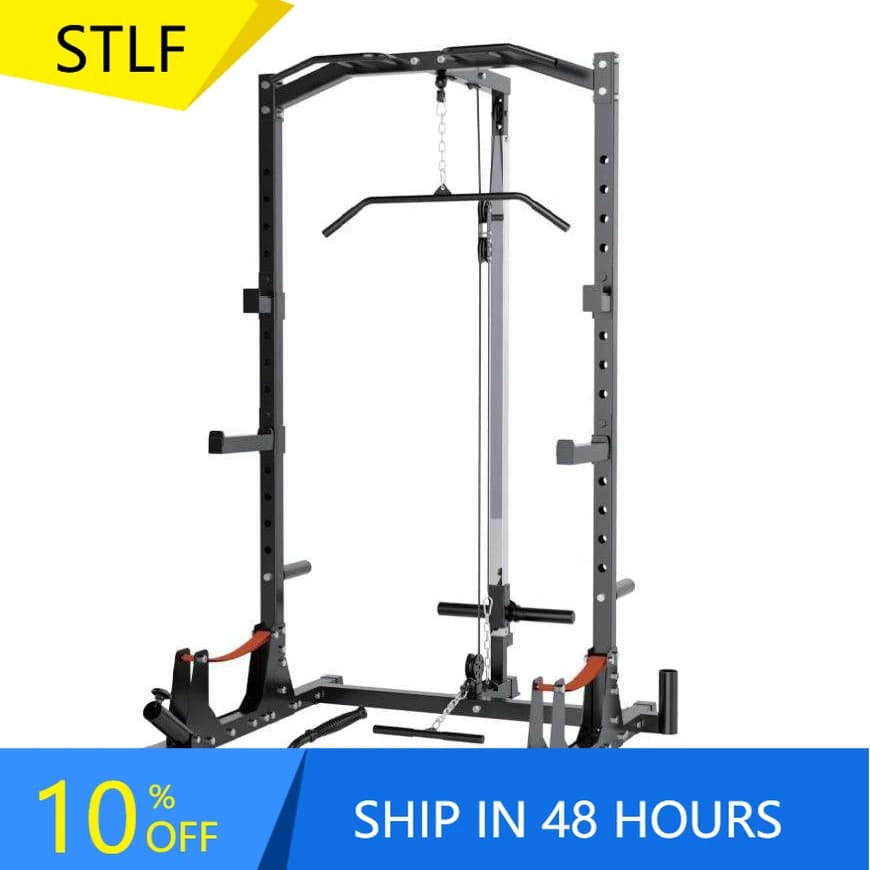 YTYIN Power Rack Multifunction with Traction Bar, J Hooks, Dip Bars, Home Wallet Holder