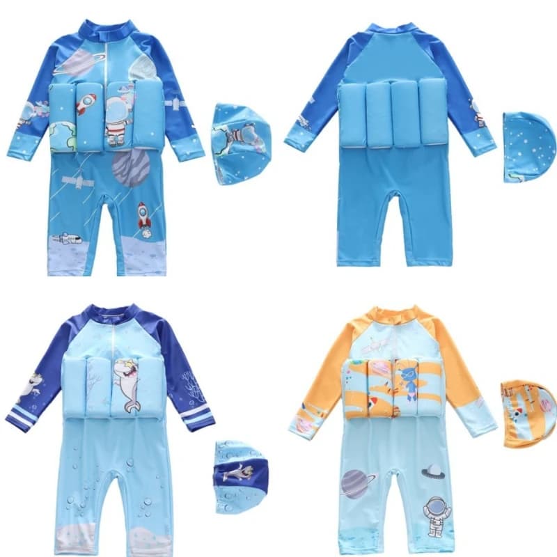 Kids Floating Swimsuit, Kids Swimwear, Full Baby Costume, Surfing Costume