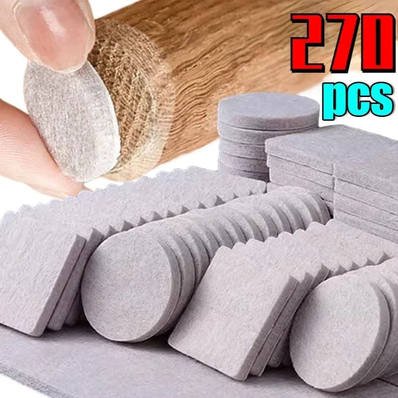 270/18 pezzi feltro gamba della sedia pastiglie rotonde quadrate protezione del pavimento autoadesiva gambe del tavolo per mobili pad paraurti antiscivolo tappetino per mobili