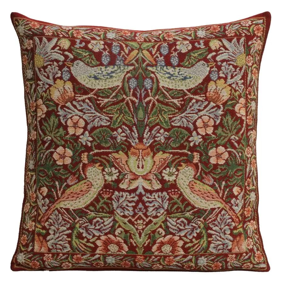 Fodere per Cuscini Decorativi 40x40 cm Rosse con Motivo Fragola, Stile Boho Europeo, per Divano e Arredamento Casa