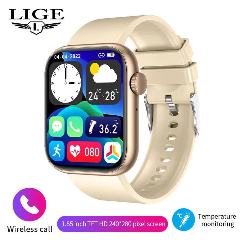FOXBOX 2026 Smartwatch Lightweight for Sport and Fitness, Real Time Temperature Monitor, Bluetooth Calls, Messages, Women's Smartwatch