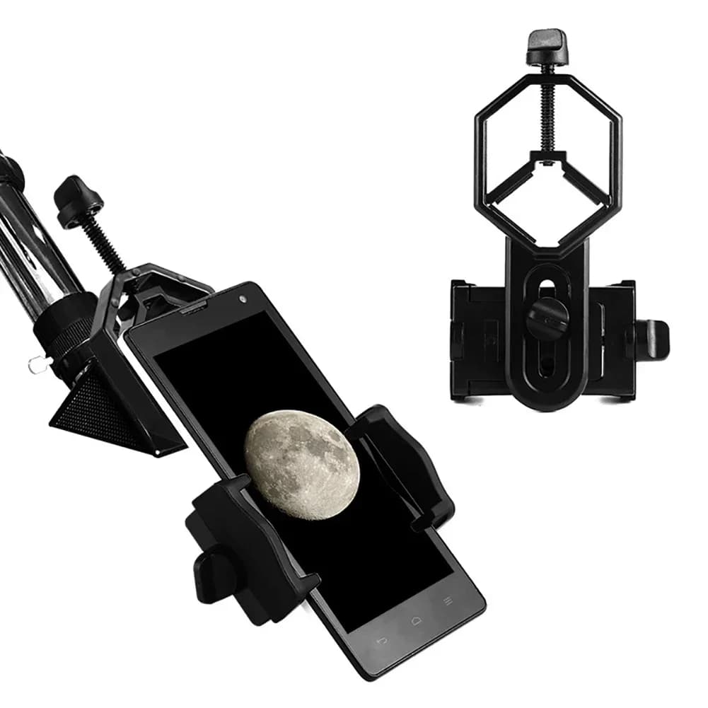 Supporto per supporto per telefono con staffa per clip per telescopio per cannocchiale per microscopio con adattatore per cellulare in plastica regolabile