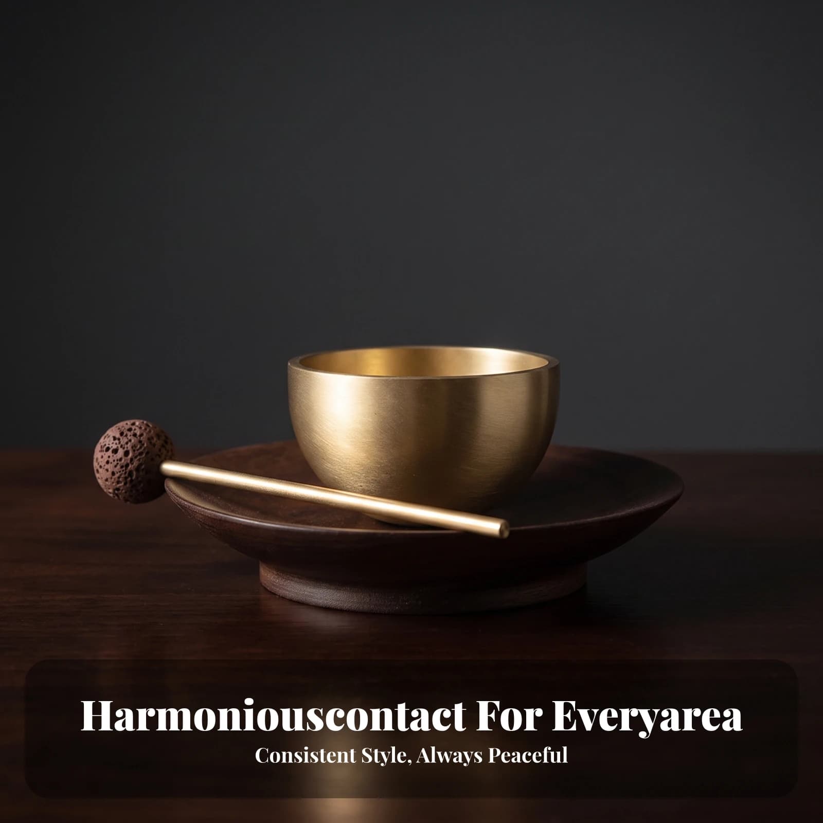Mini Singing Bowl with Striker Polished Brass Singing Bowl with Base Instrument Meditative Soothing for Practitioners
