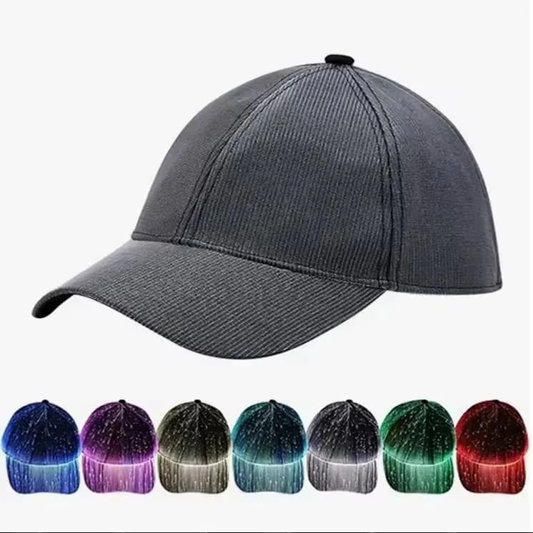 Hot LED Light Up Baseball Cap Neon Colorful Glowing Adjustable Sun Hats For Women Men Night Running Caps Travel Supplies