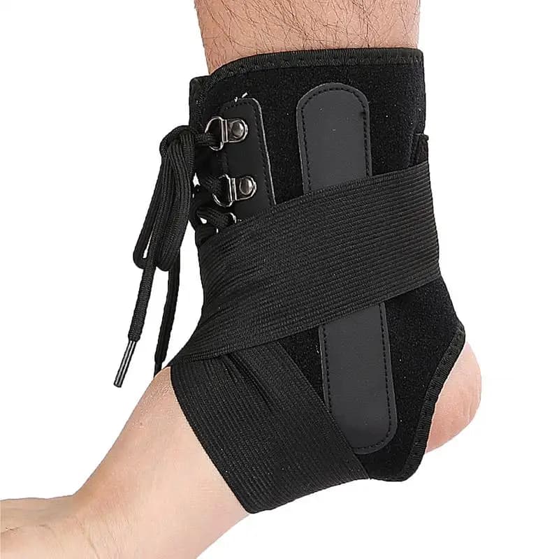 Tutore per caviglia da donna Stabilizzatore di supporto per caviglia con lacci Stabilizzatore per piede elastico regolabile per la corsa di basket pallavolo