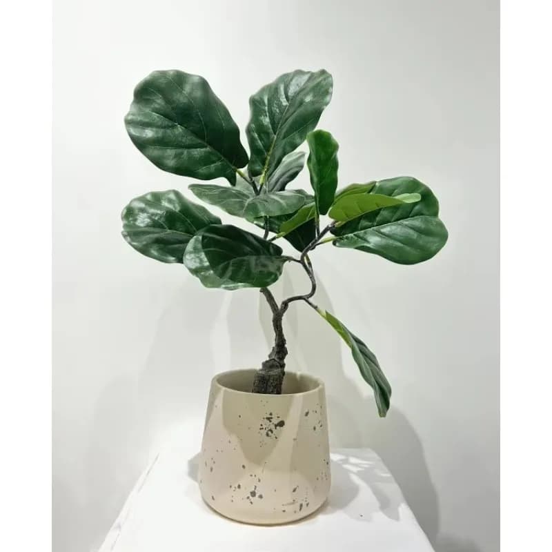 Economical Realistic Artificial Bonsai, Green Plant Simulated in Vase, Small Artificial Bonsai with Lemon Coppers