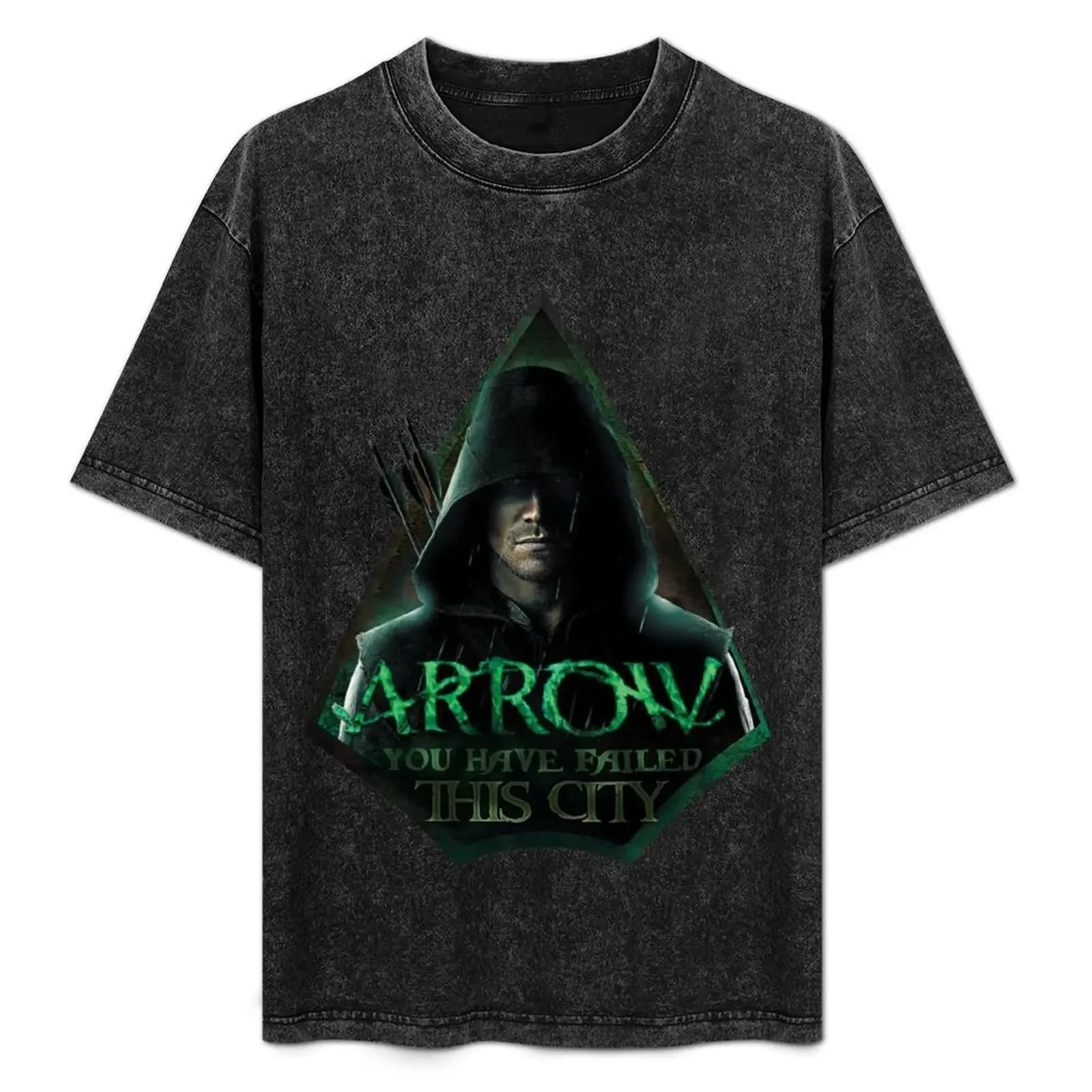 Arrow, T-shirt con stampa grafica alla moda a maniche corte - "You have failed this city"