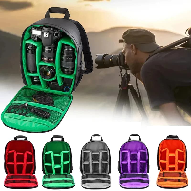 Zaino Multifunzionale per Fotocamera, Borsa Impermeabile per DSLR Digitale e Video, Custodia per Fotocamera da Esterno per Nikon Sony, Grande Capacità