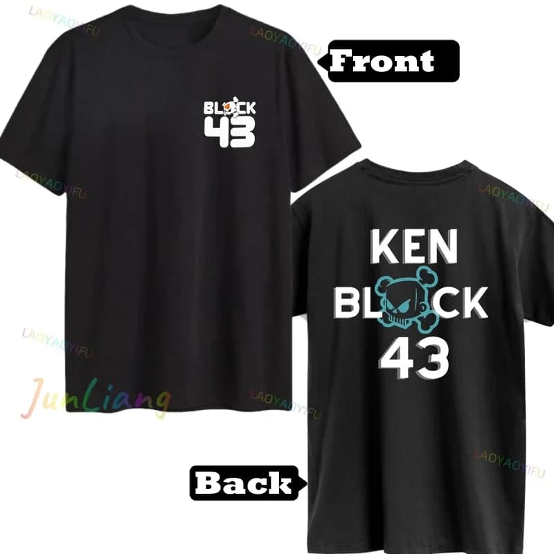 Just Don'T Die 43 Ken Block T-shirt Top da strada da uomo e da donna Harajuku Gothic Fashion casual top oversize