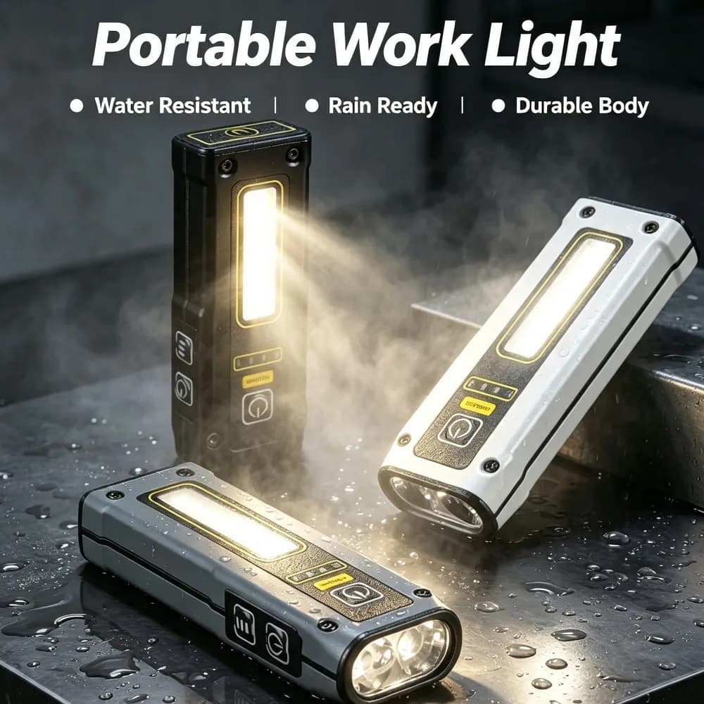 Portable Rechargeable Mini LED Flashlight with Power Bank Function Multifunctional Emergency Torch for Outdoor Camping Hiking
