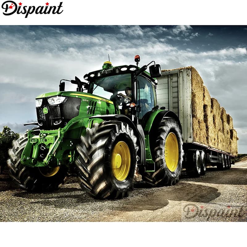 Dispaint Full Square/Round Drill 5D DIY Diamond Painting "Car scenery" Embroidery Cross Stitch 3D Home Decor A12726