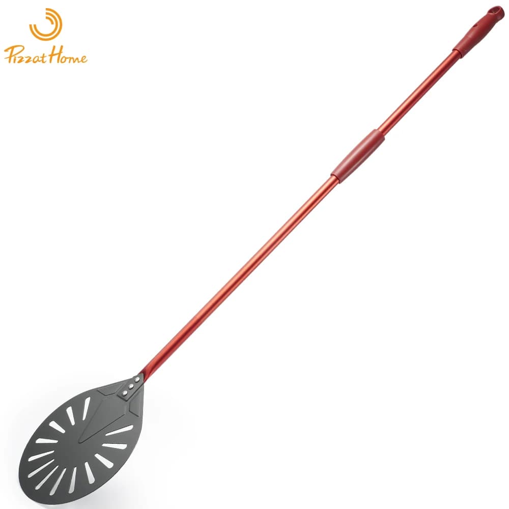 PizzAtHome 9 pollici Pizza Turning Peel Perforato Turner per pizza Manico in lega di alluminio Pala per pizza Strumenti per pizza Accessori per forno