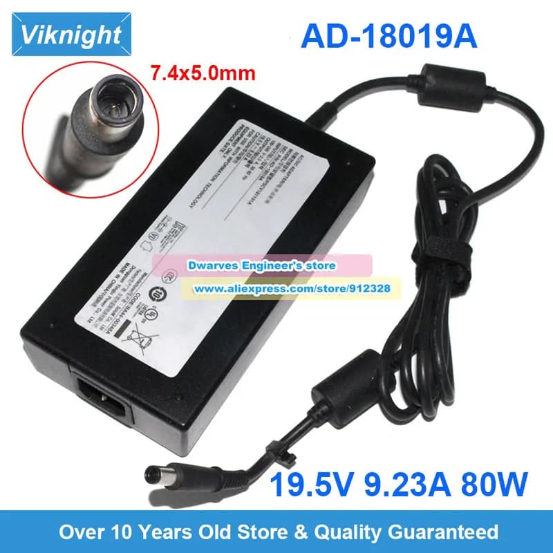 AD-18019A AC Adapter PSCV181101A 19.5V 9.23A 180W Charger for Odyssey NP800G5H-XS1US BA44-00348A PA-1181-96