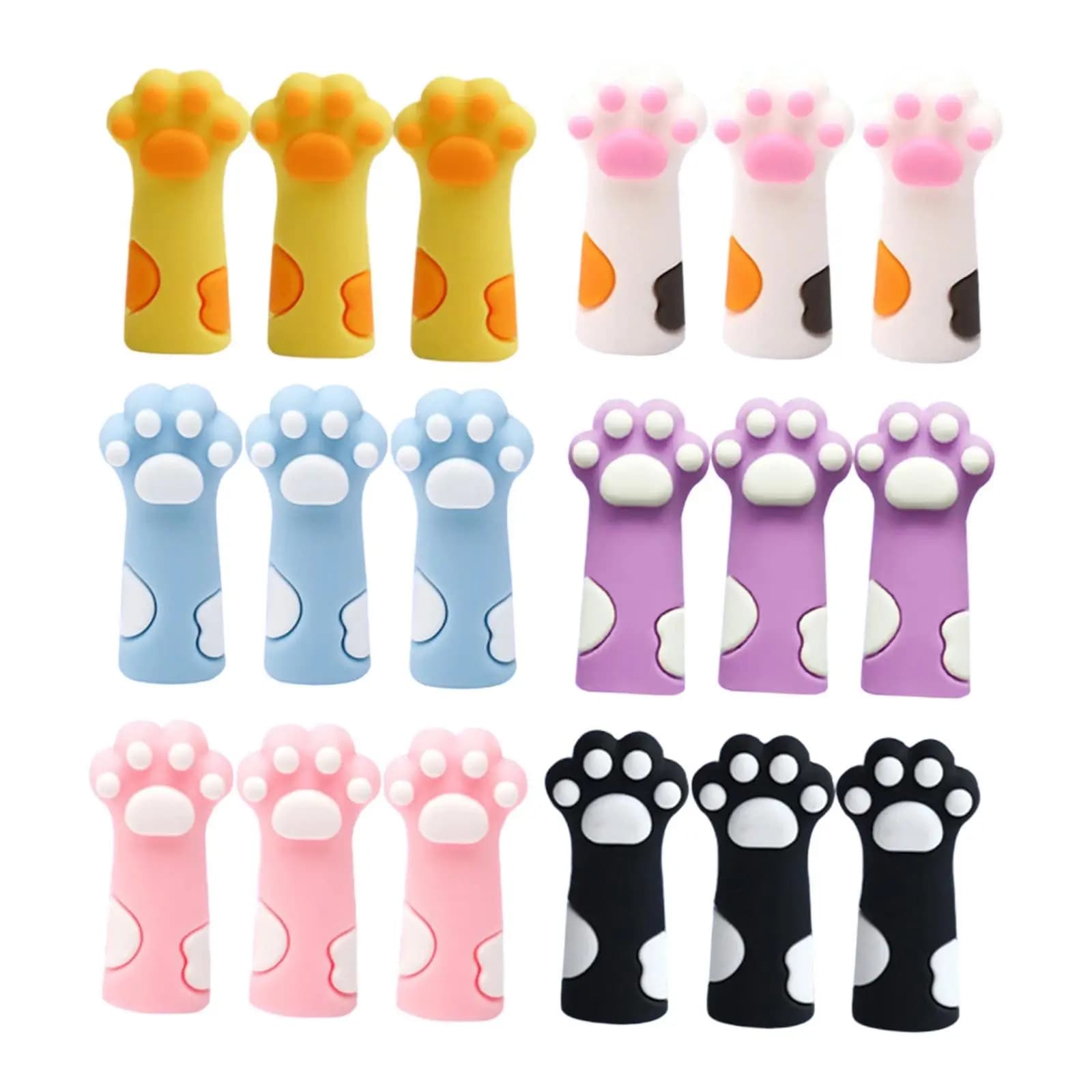 Fermapinze per Fermapunte da Maglia a Forma di Zampa di Gatto, Tappi Terminali in Silicone, Strumenti Carini, Regali Artigianali, Punte per Fermapunte