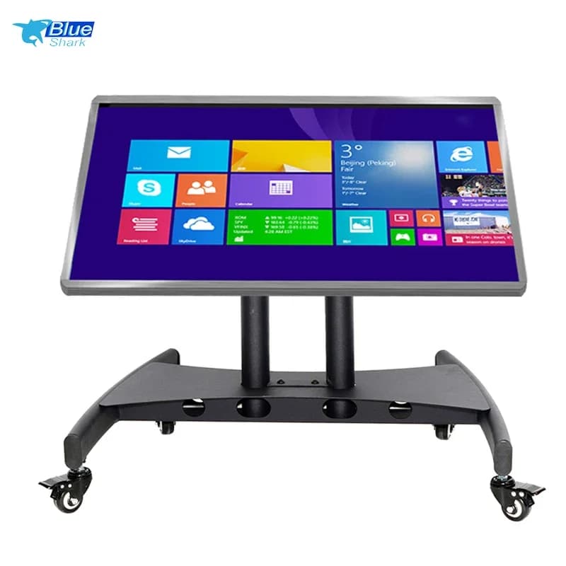 New Mobile TV Stand 2026 with Adjustable 35 Degree Vision Angle / Low Height Monitor Cart with Flat Screen Wheels or 32-75 Inch Curves