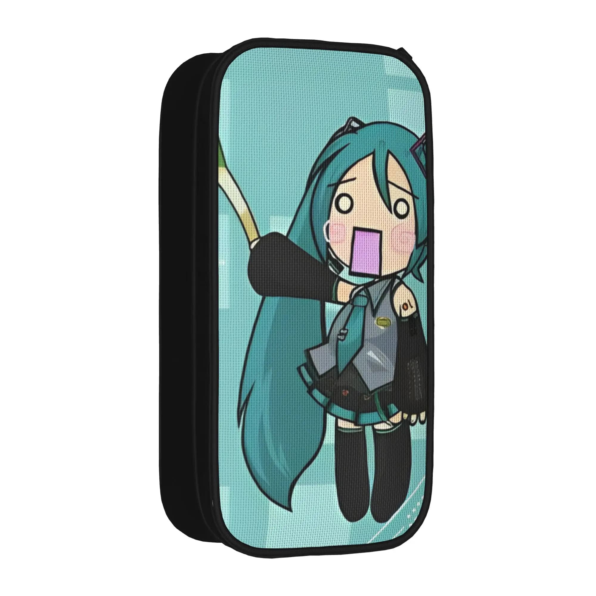 Hatsune Miku Kawaii Anime Pencil Case Lovely Bags Student Big Capacity Students School Gift Pencilcases