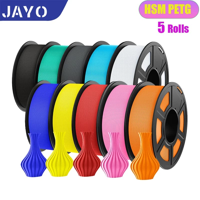 JAYO 5 filament rolls for 3D PETG high speed opaque printer 1,75 mm without bubble material for 3D printer Mixed Color FDM for 3D Printing