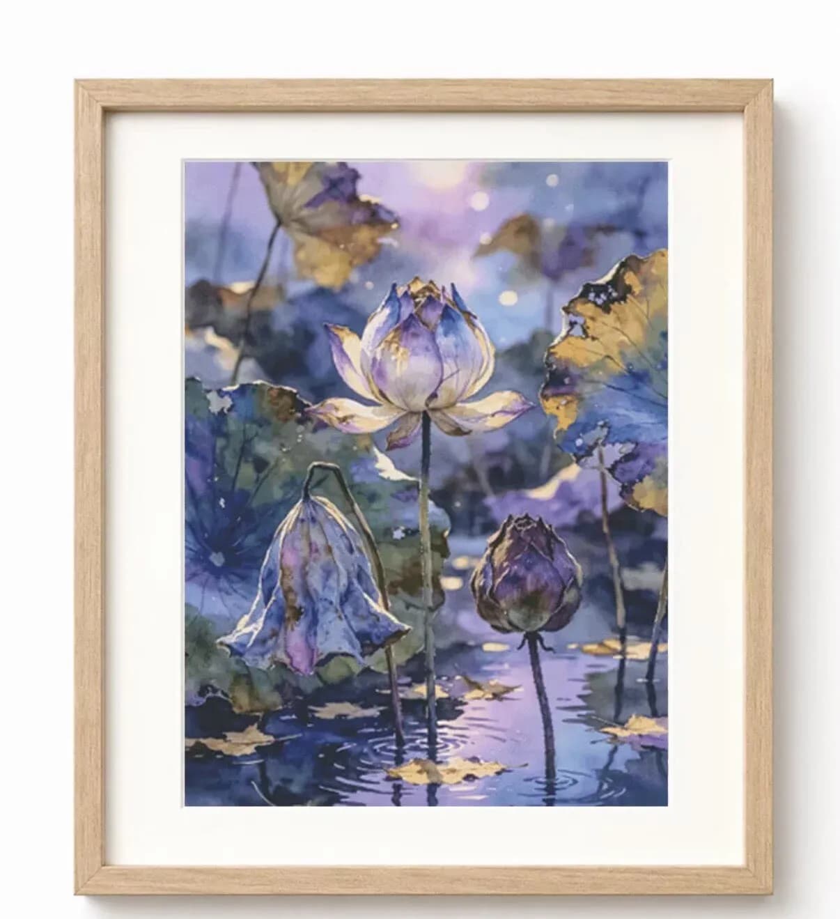 ZZ8724 Lotus 14CT 16CT 18CT Stamped Canvas Cross Stitch DIY Set Needlework Embroidery 134 Colors